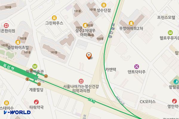 서울시 성동구 서울숲아이티밸리 위치 지도 — 서울특별시 성동구 성수일로 77