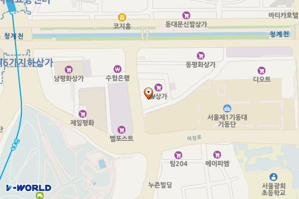 서울시 중구 혜양섬유 위치 지도 — 서울특별시 중구 마장로1길 18