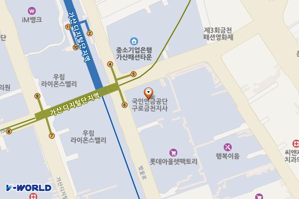 서울시 금천구 삼성리더스타워 위치 지도 — 서울특별시 금천구 벚꽃로 286
