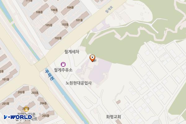 서울시 노원구 장석교회 위치 지도 — 서울특별시 노원구 월계로44길 23