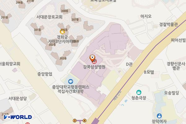 서울시 종로구 강북삼성병원 위치 지도 — 서울특별시 종로구 새문안로 29