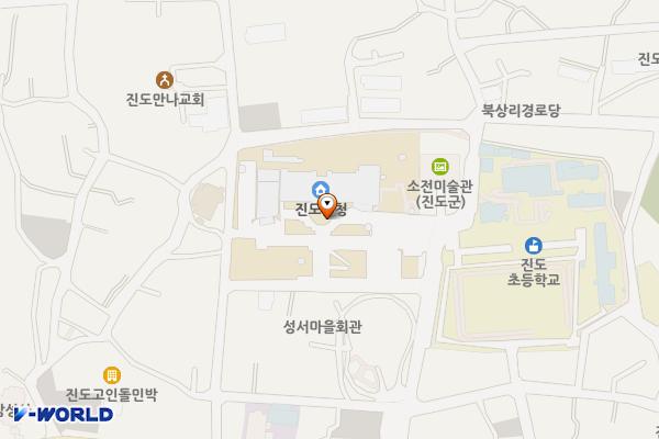진도군청 위치 지도 — 전남광주통합특별시 진도군 진도읍 철마길 25