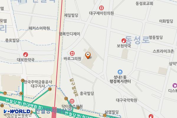 유니온스퀘어 위치 지도 — 대구광역시 중구 동성로1길 15