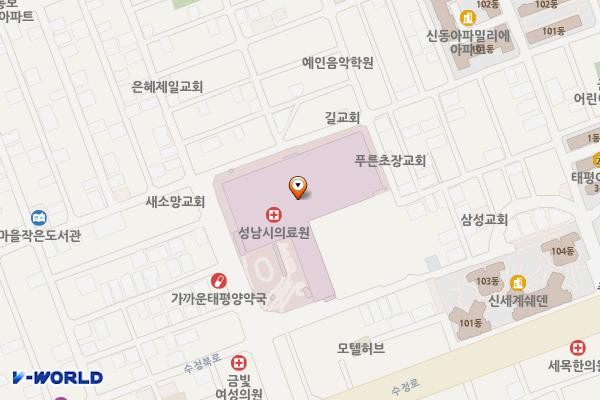 성남시의료원 위치 지도 — 경기도 성남시 수정구 수정로171번길 10