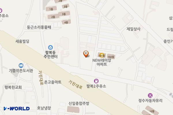 팔복자동차공업사 위치 지도 — 전북특별자치도 전주시 덕진구 신복1길 40