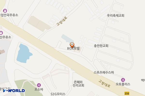 고양시 호텔박스 위치 지도 — 경기도 고양시 일산동구 약산길 5-24