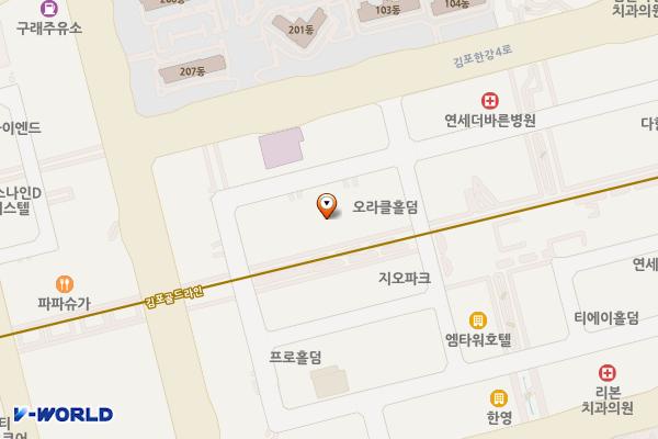 김포시 김포안강럭스나인 위치 지도 — 경기도 김포시 김포한강9로75번길 132
