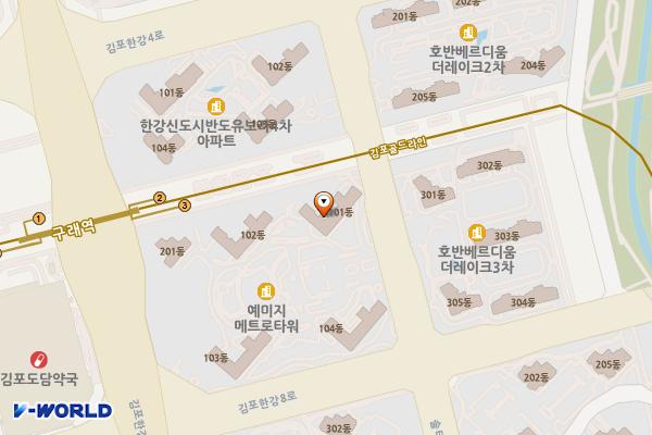 김포시 메트로타워예미지 위치 지도 — 경기도 김포시 솔터로 22
