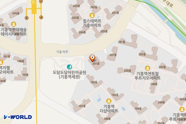 용인시 기흥역더샵오피스텔 위치 지도 — 경기도 용인시 기흥구 기흥역로58번길 78