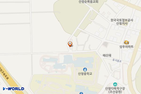 사거마을(중학교 후문) 위치 지도 — 경상남도 산청군 산청읍 옥산리 650-10