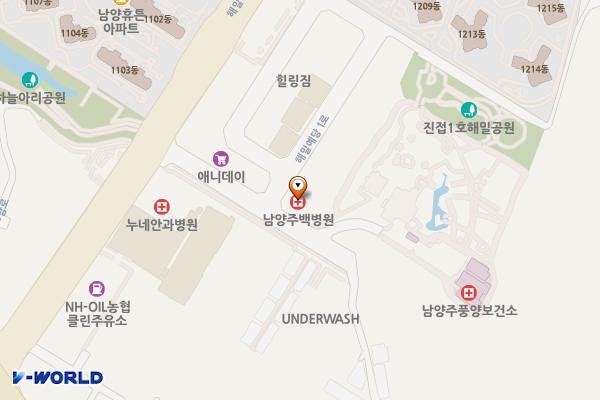 남양주시 남양주백병원 위치 지도 — 경기도 남양주시 진접읍 해밀예당1로 30-25