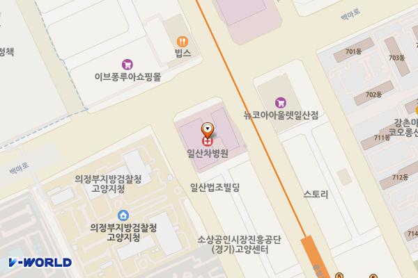 고양시 일산차병원 위치 지도 — 경기도 고양시 일산동구 중앙로 1205