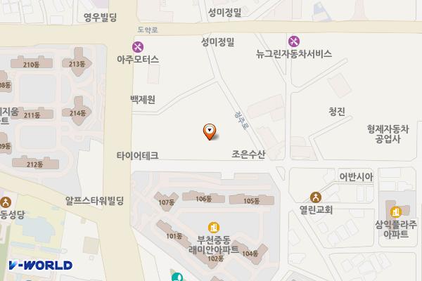 부천시 더퍼스트지식산업센터 위치 지도 — 경기도 부천시 정주로 53