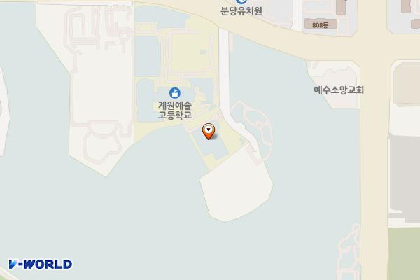 성남시 분당도서관 위치 지도 — 경기도 성남시 분당구 불정로 110