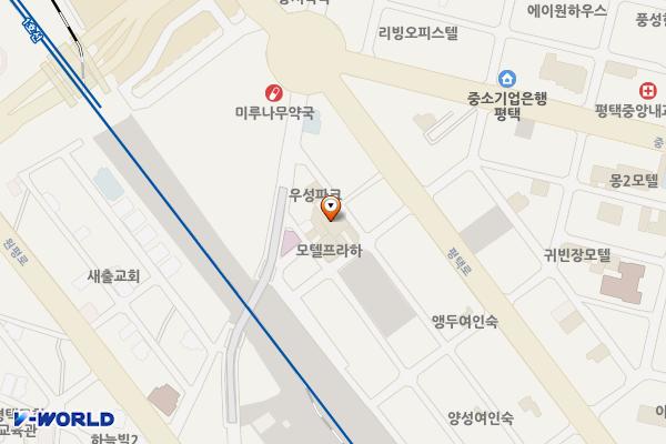 평택시 허브모텔 위치 지도 — 경기도 평택시 통복로32번길 14
