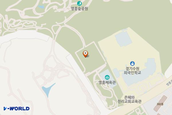 수원시 영흥수목원제1주차장 위치 지도 — 경기도 수원시 영통구 영통로 435