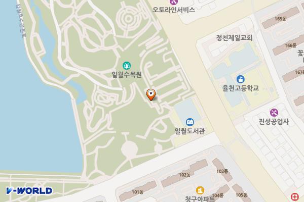 수원시 일월수목원 위치 지도 — 경기도 수원시 장안구 일월로 61