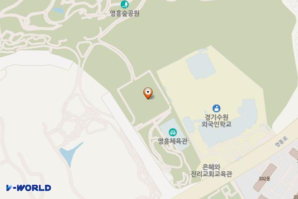 수원시 영흥수목원제2주차장 위치 지도 — 경기도 수원시 영통구 영통로 435