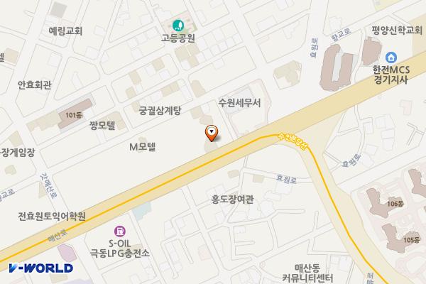 수원시 명작모텔 위치 지도 — 경기도 수원시 팔달구 매산로 57