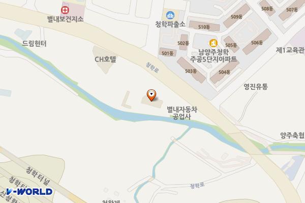 남양주 바바호호텔 위치 지도 — 경기도 남양주시 별내면 청학로 61