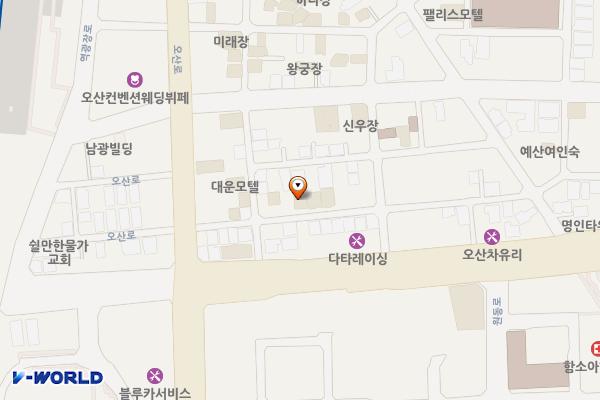 오산시 스카이모텔 위치 지도 — 경기도 오산시 오산로178번길 11-1