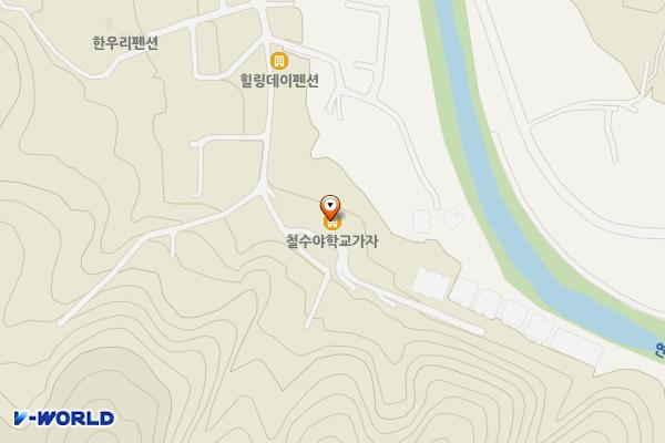 양평군 철수야학교가자펜션 위치 지도 — 경기도 양평군 용문면 다문점말5길 45