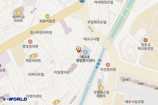 수원시 매교동행정복지센터 위치 지도 — 경기도 수원시 팔달구 정조로715번길 17