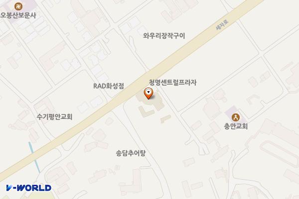 화성시 그린피아관광호텔 위치 지도 — 경기도 화성시 세자로 438