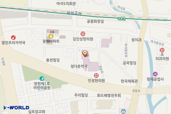남양주시 원병원장례식장 위치 지도 — 경기도 남양주시 화도읍 경춘로 1943-16