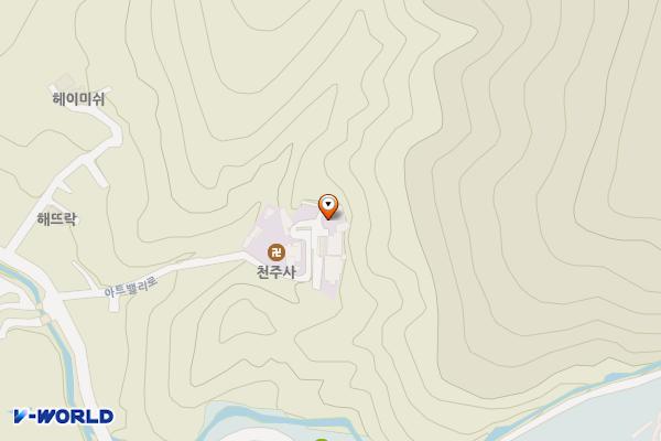 포천시 천주사사찰 위치 지도 — 경기도 포천시 신북면 아트밸리로 181-33