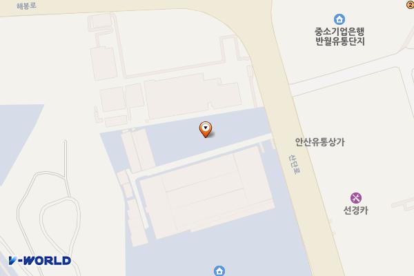 안산시 정우벤처타운2 위치 지도 — 경기도 안산시 단원구 산단로 341