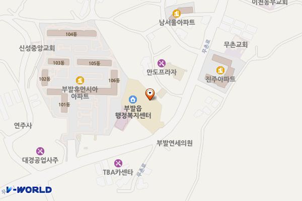 이천시 부발읍행정복지센터 위치 지도 — 경기도 이천시 부발읍 무촌로 121