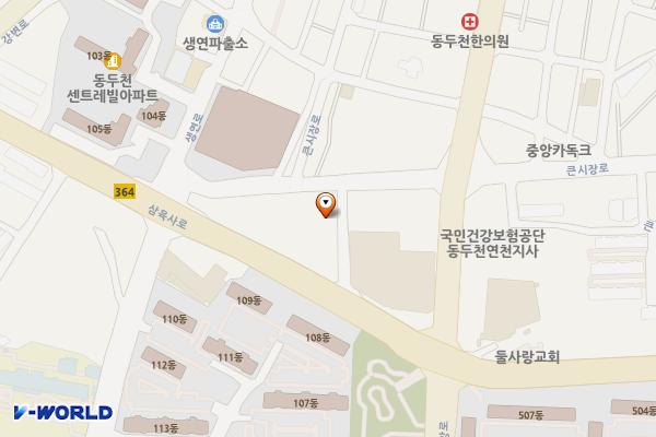 동두천시 큰시장공영주차장 위치 지도 — 경기도 동두천시 큰시장로 57-1