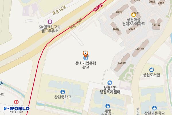 용인시 광교우미뉴브지식산업센터 위치 지도 — 경기도 용인시 수지구 광교중앙로 338