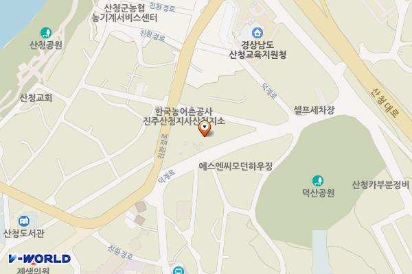 산청읍 공영 위치 지도 — 경상남도 산청군 산청읍 산청리 205-6