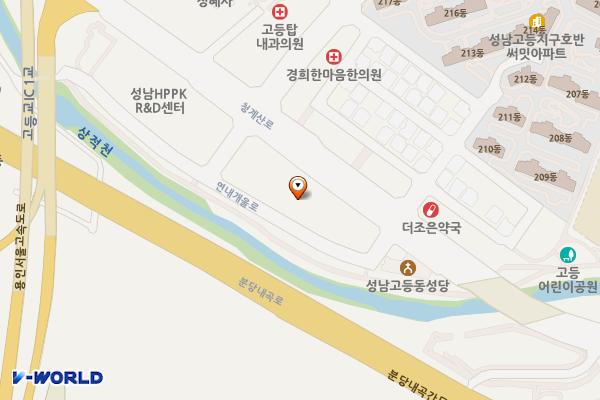 성남시 반도아이비밸리지식산업센터 위치 지도 — 경기도 성남시 수정구 청계산로 686