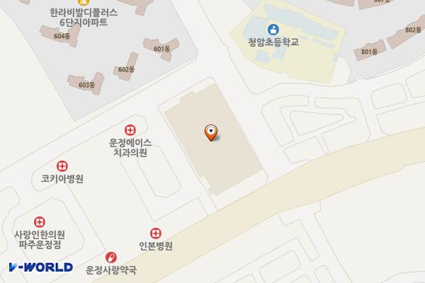 파주시 홈플러스파주운정점 위치 지도 — 경기도 파주시 청암로17번길 17