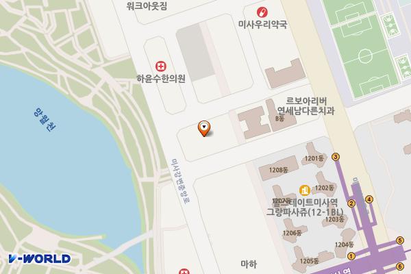 하남시 이편한세상시티미사오피스텔 위치 지도 — 경기도 하남시 미사강변중앙로 200