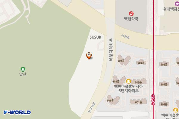 성남시 SK허브오피스텔 위치 지도 — 경기도 성남시 분당구 판교역로 109
