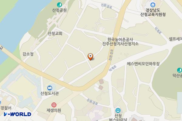 도시재생지원센터 위치 지도 — 경상남도 산청군 산청읍 친환경로2681번길 6-1