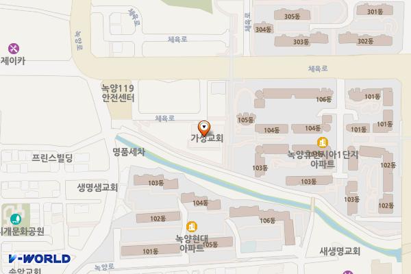 의정부시 가성교회 위치 지도 — 경기도 의정부시 체육로 250-26