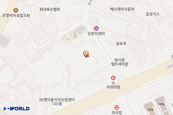 군포시 군포IT밸리지상층 위치 지도 — 경기도 군포시 고산로148번길 17
