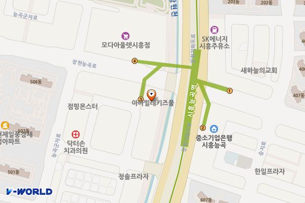 시흥시 더나은프라자 위치 지도 — 경기도 시흥시 능곡번영길 22