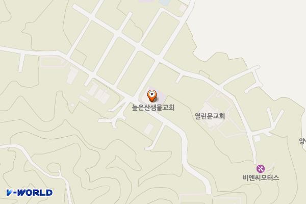 양주시 높은산샘물교회 위치 지도 — 경기도 양주시 청담로243번길 131