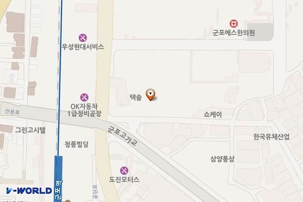 군포시 신라테크노빌 위치 지도 — 경기도 군포시 당정로 90