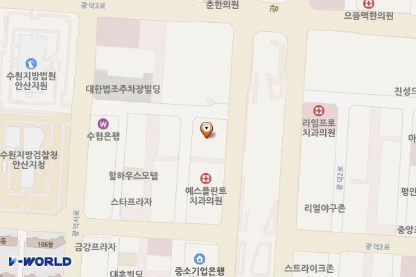 안산시 웅신아트프라자 위치 지도 — 경기도 안산시 단원구 광덕대로 161