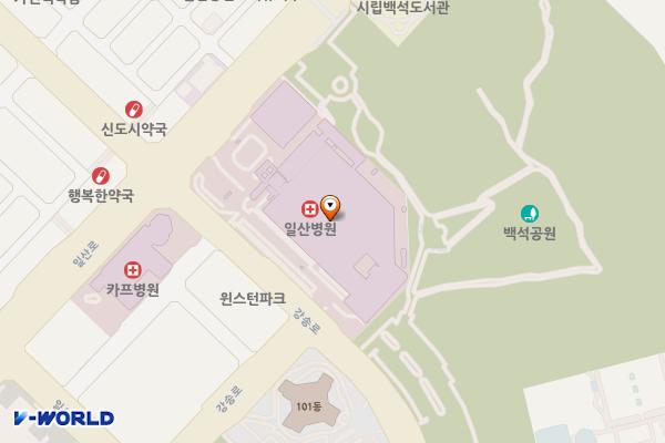 고양시 일산병원 위치 지도 — 경기도 고양시 일산동구 일산로 100