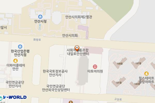 안산시 신원프라자 위치 지도 — 경기도 안산시 단원구 화랑로 402
