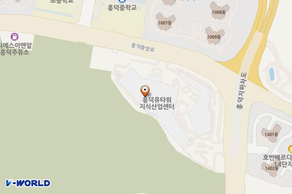 용인시 흥덕유타워지식산업센터 위치 지도 — 경기도 용인시 기흥구 흥덕중앙로 120