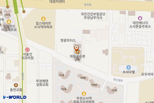 부천시 하림골든뷰2차 위치 지도 — 경기도 부천시 경인옛로 53